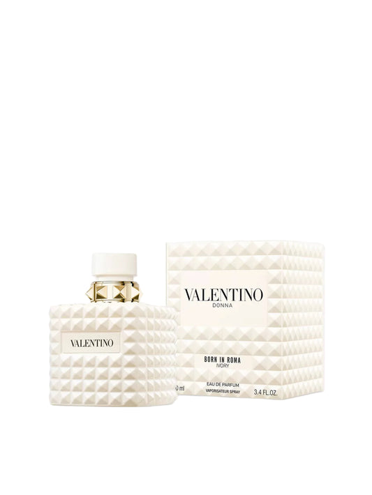 Valentino perfume bottle and packaging on a white background