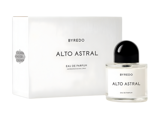 Byredo Alto Astral eau de parfum bottle and packaging on a white background