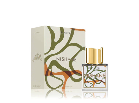 Nishane perfume bottle and packaging on a white background