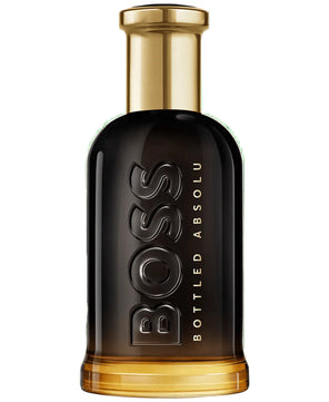 BOSS Bottled Absolu perfume bottle on a white background