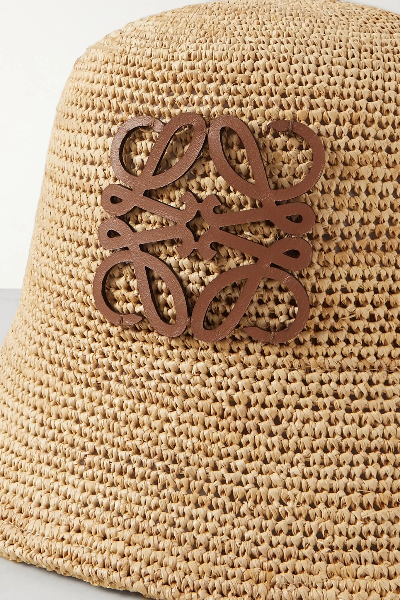 LOEWE - Luxury Bucket Hat In Raffia And Calfskin For Women for Women