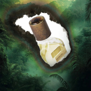 Bottle of Remy Martin cognac surrounded by a jungle scene