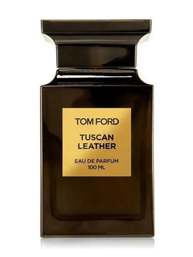 Tom Ford Tuscan Leather perfume bottle on a white background