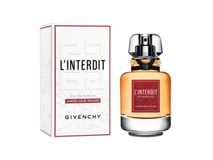 Givenchy L'Interdit perfume bottle and packaging on a white background