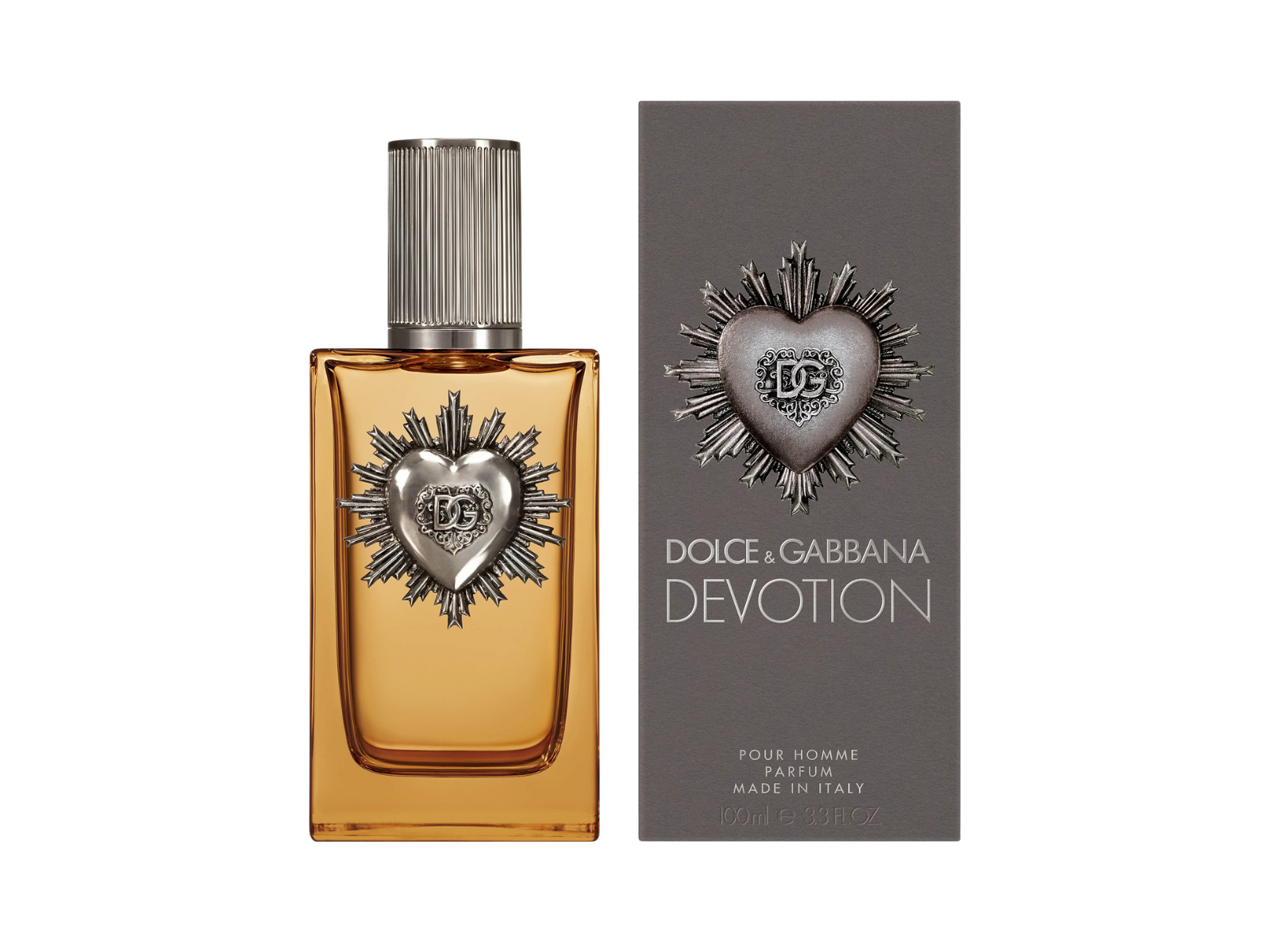 Dolce & Gabbana Devotion perfume bottle and packaging on a white background