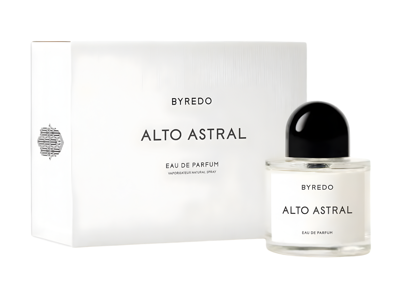 Byredo Alto Astral eau de parfum bottle and packaging on a white background