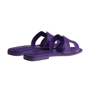 Hermes Oran Sandals Violet Majorette