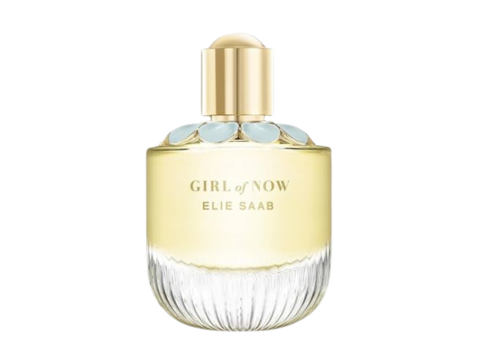 Elle Saab 'Girl of Now' perfume bottle on a white background