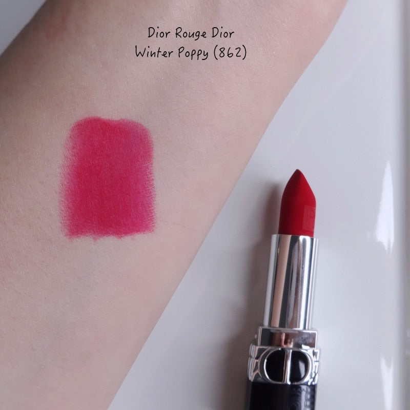 Dior Rouge Lipstick Winter Poppy #862 Limited Edition - 3.5G/0.12OZ (Refillable)