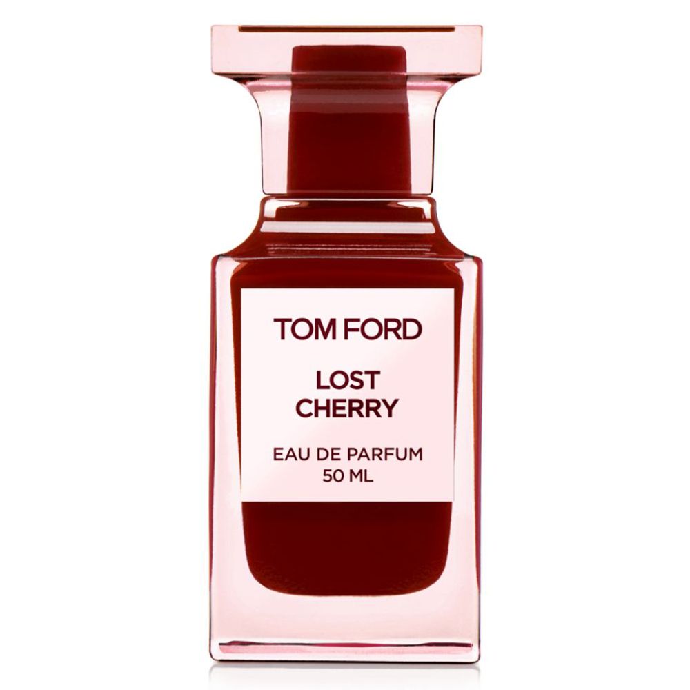 Tom Ford Lost Cherry perfume bottle on a white background