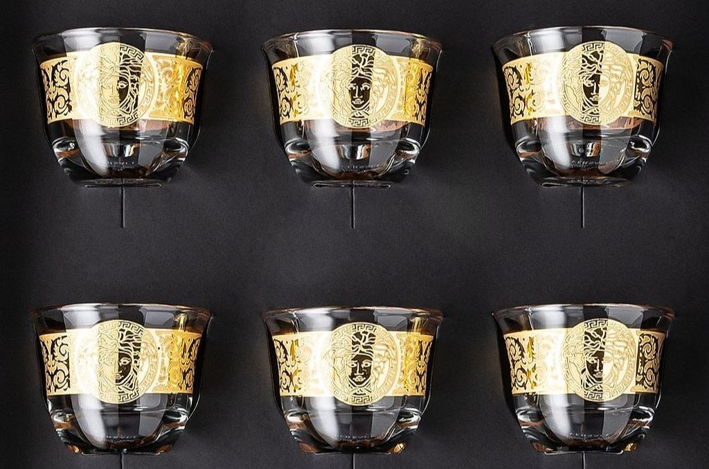 Versace Gala Prestige Medusa Gold Set of 6 mugs small w/o handle