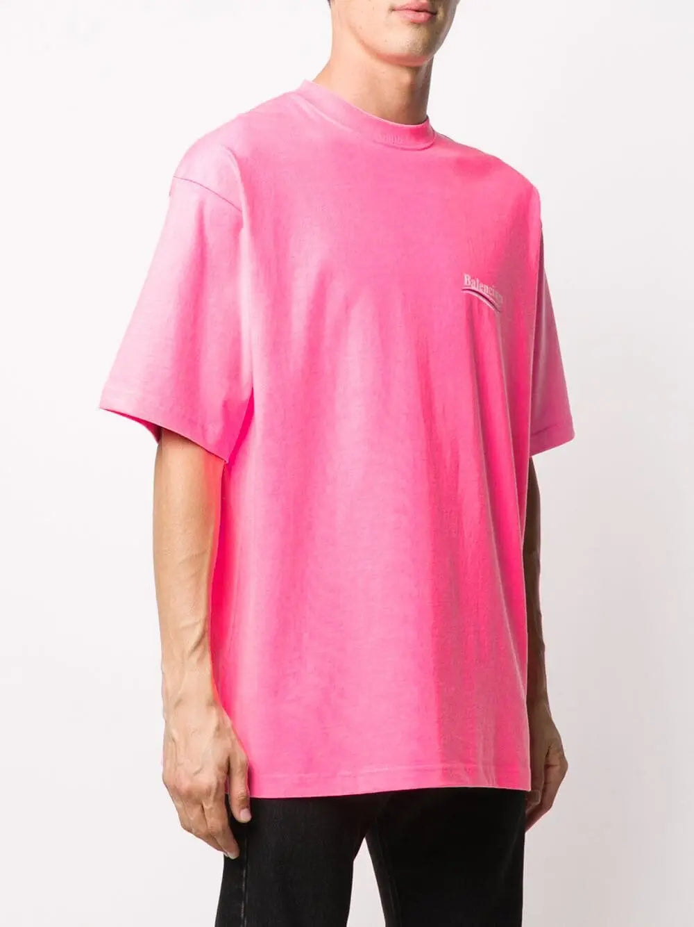 Balenciaga Political Campaign T-shirt in Vintage Jersey in Pink