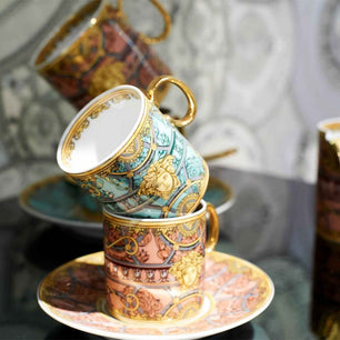 Versace Home Scala Del Palazzo Verde Espresso Cup & Saucer