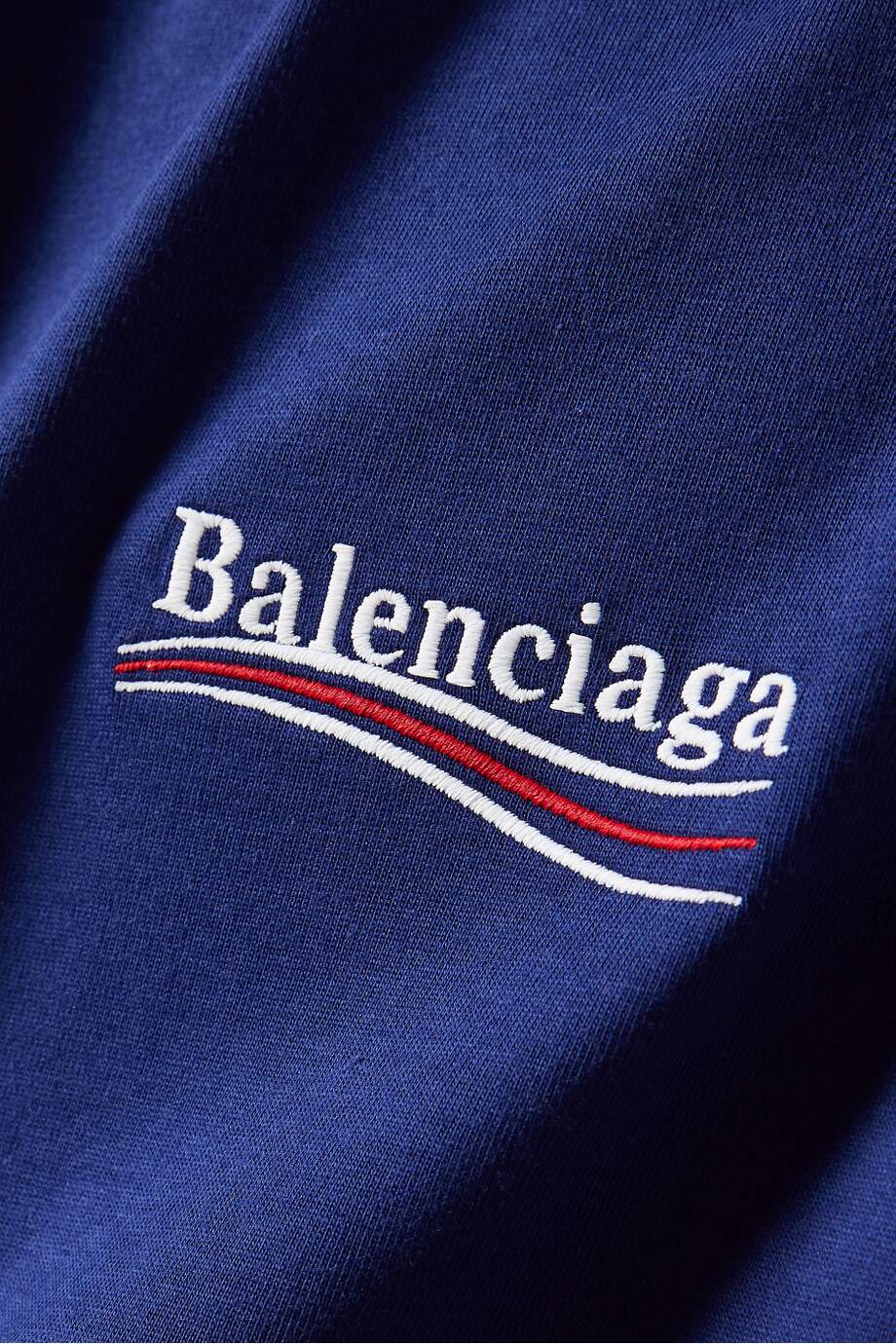 Balenciaga Political Campaign T-shirt in Vintage Jersey in Blue