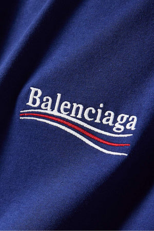 Balenciaga Political Campaign T-shirt in Vintage Jersey in Blue