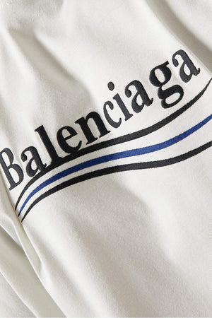 قميص Balenciaga للحملة السياسية في Vintage Jersey باللون الأبيض