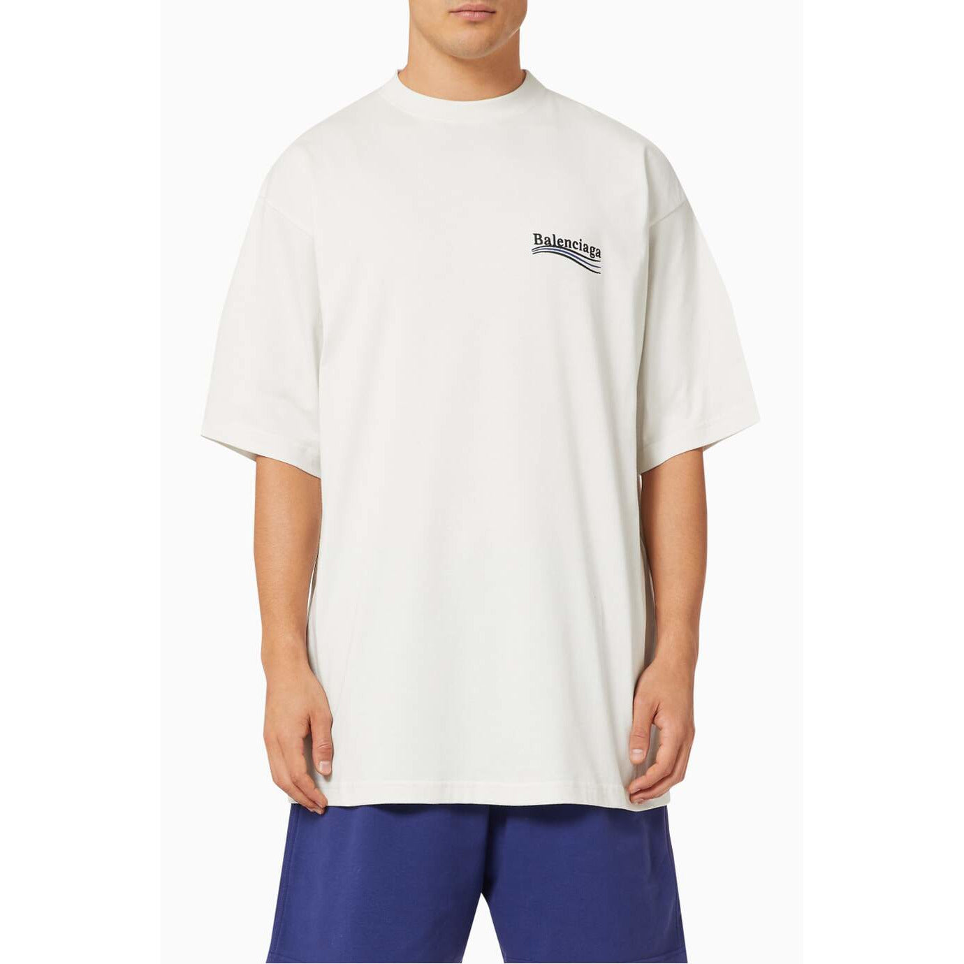 Balenciaga Political Campaign T-shirt in Vintage Jersey in White