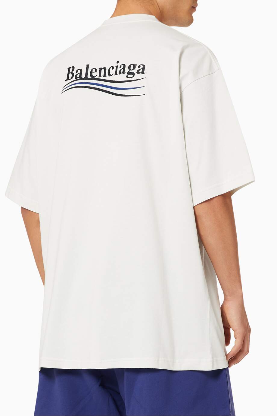 Balenciaga Political Campaign T-shirt in Vintage Jersey in White