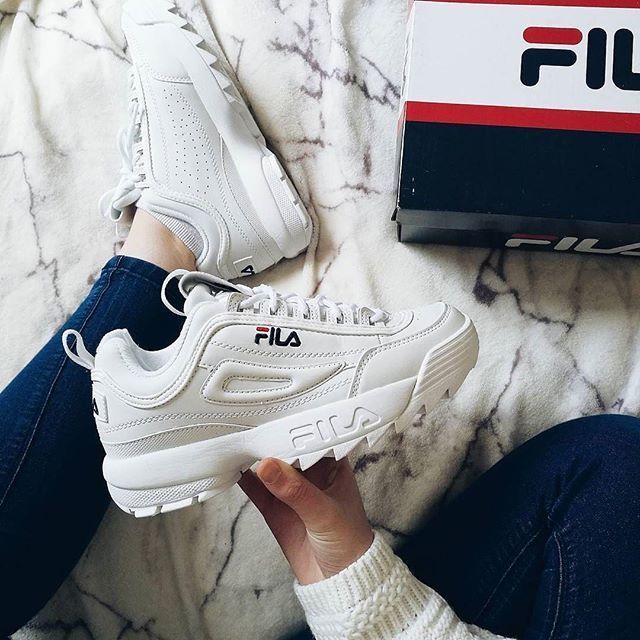 Fila Disruptor White Fashion Sneakers For Women - ROOYAS