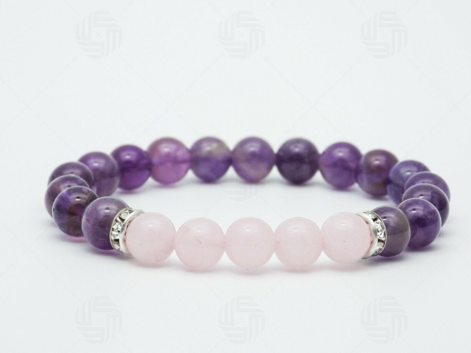 rose quartz amethyst bracelet - ROOYAS