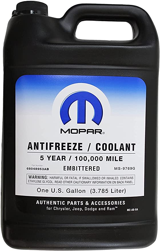 Mopar Coolant/Antifreeze For Jeep, Chrysler, Dodge, Ram (5 Years)