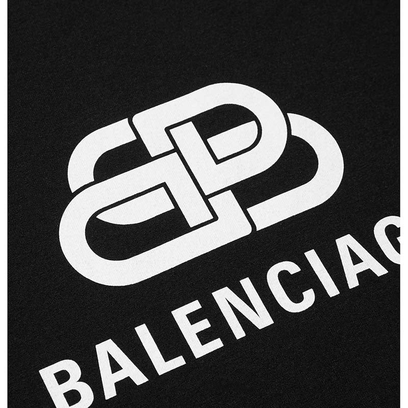Balenciaga BB Logo T shirt in Black ROOYAS