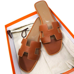 Hermes Oran Sandal Tan - ROOYAS