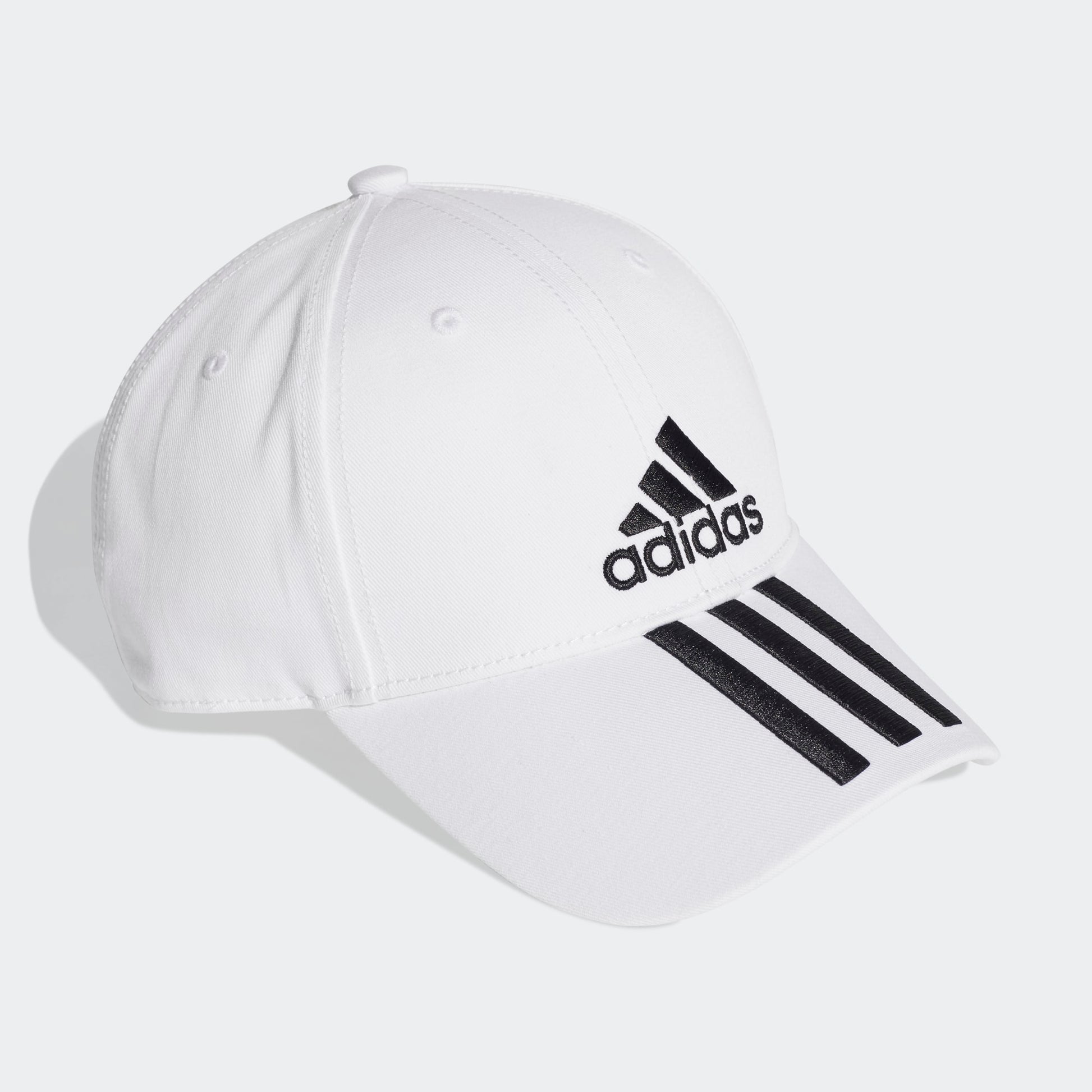 Six-Panel Classic 3-Stripes Cap in White - ROOYAS