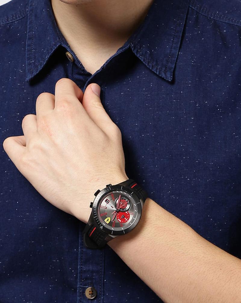 Ferrari Men's Rubber Chronograph Watch