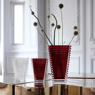 Baccarat Large Rectangular Eye Vase Red (30cm)