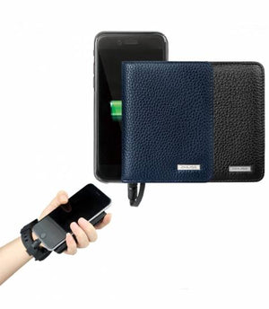 Wallet Style Portable Power Bank 4000mAh Black - ROOYAS