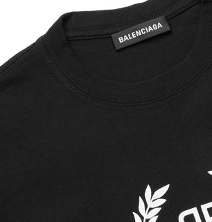 Balenciaga Oversized Logo T-shirt in Black