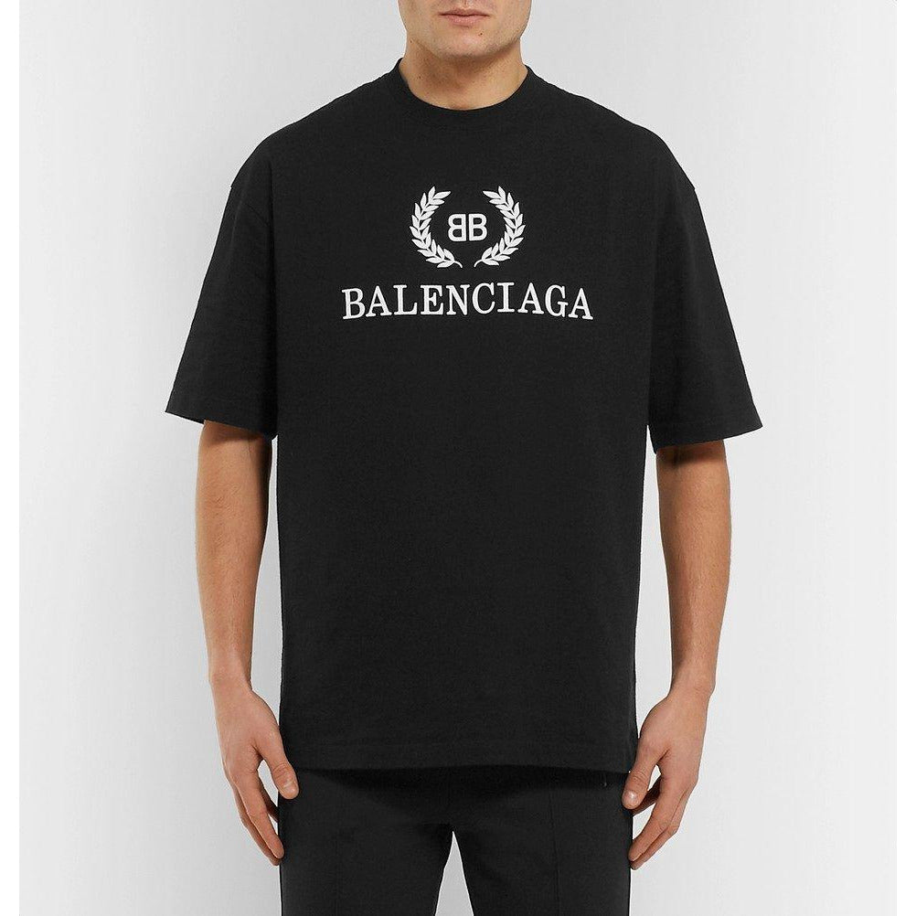 Balenciaga Oversized Logo T-shirt in Black