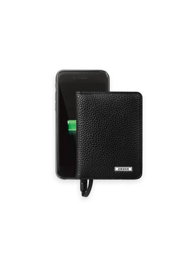 Wallet Style Portable Power Bank 4000mAh Black - ROOYAS