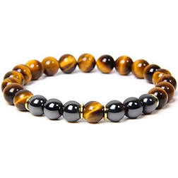 tiger eye & magnetic stone bracelet - ROOYAS