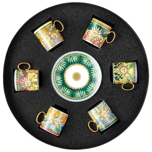 VERSACE HOME Jungle Animal Espresso Cup & Saucer - Set of 6