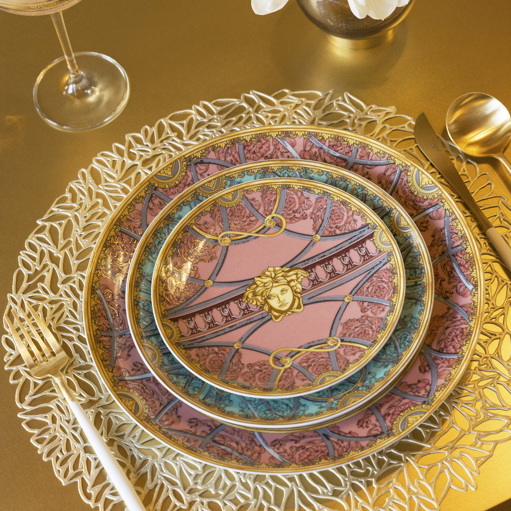 Versace Home La Scala Del Palazzo Plate in Pink - 17cm