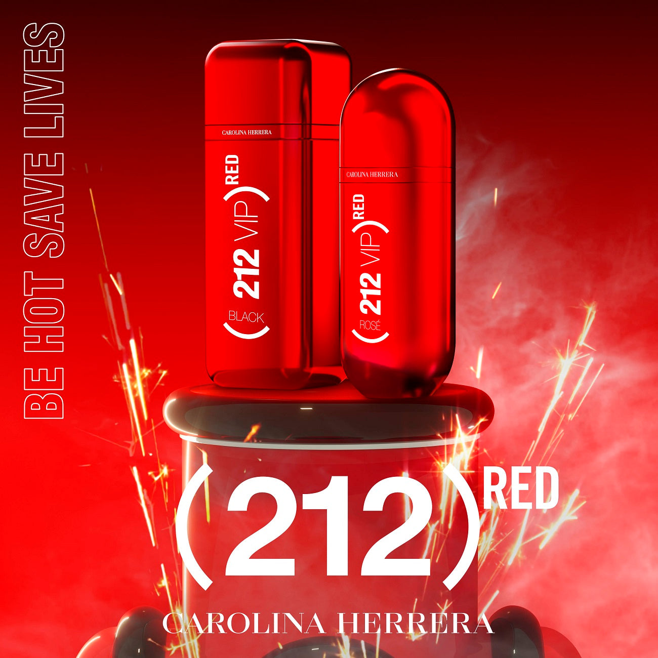 Carolina Herrera 212 VIP Rose Red Edition المحدود EDP 80ML