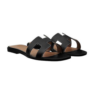 Hermes Oran Sandal Black