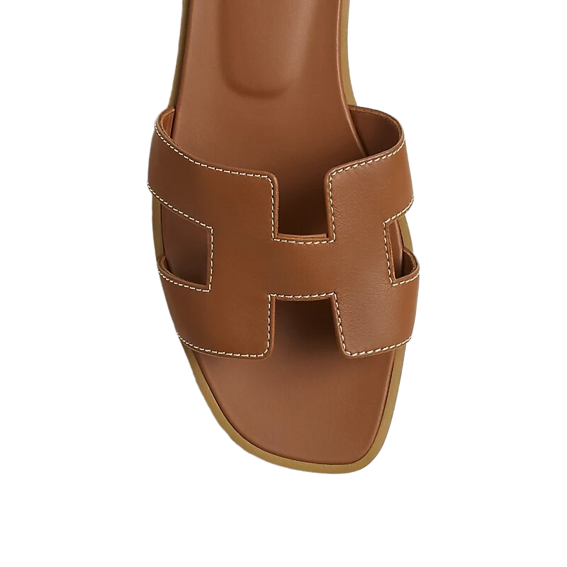 Hermes Oran Sandal Gold/Full Brown