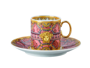 Versace Home Scala Del Palazzo Rosa Espresso Cup & Saucer